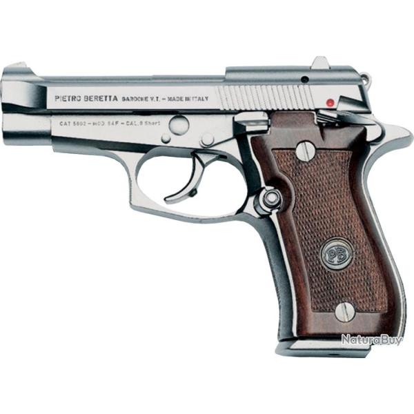 Pistolet Beretta 84F Calibre 9mm Court Nickel�