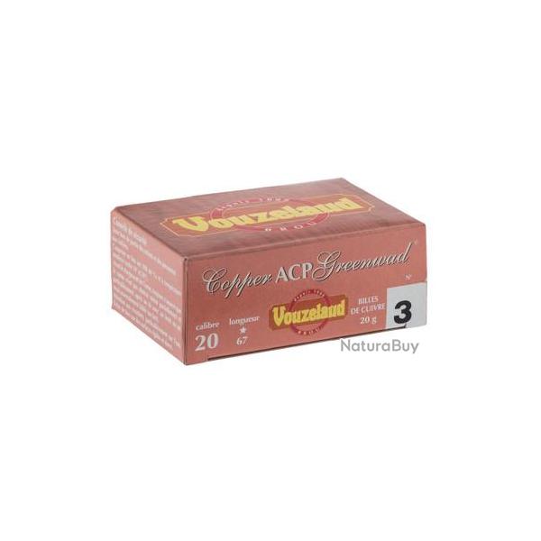 Cartouches Vouzelaud Copper ACP Greenwad Tube plastique - Cal. 20/67
