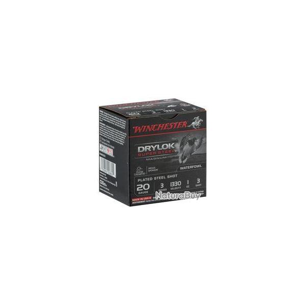 Cartouches Winchester Drylok Acier nickel - Cal. 20/76