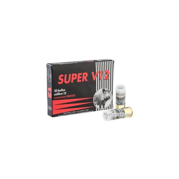 Cartouche Prevot Subsonique V12 demi-blinde expansive - Cal. 12/67