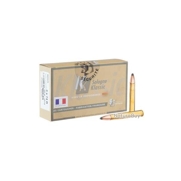 Cartouches Sologne Cal. 9,3 X 74R  type NOSLER PARTITION