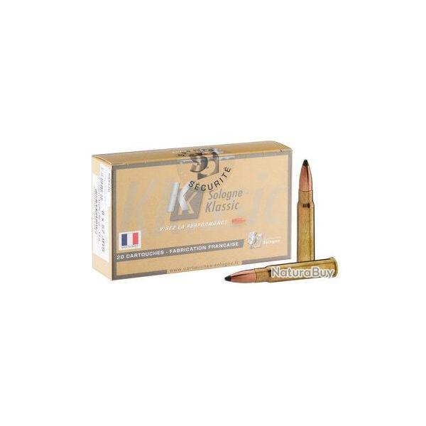 Cartouches  percussion centrale Sologne 8 x 57 JRS type NOSLER PARTITION