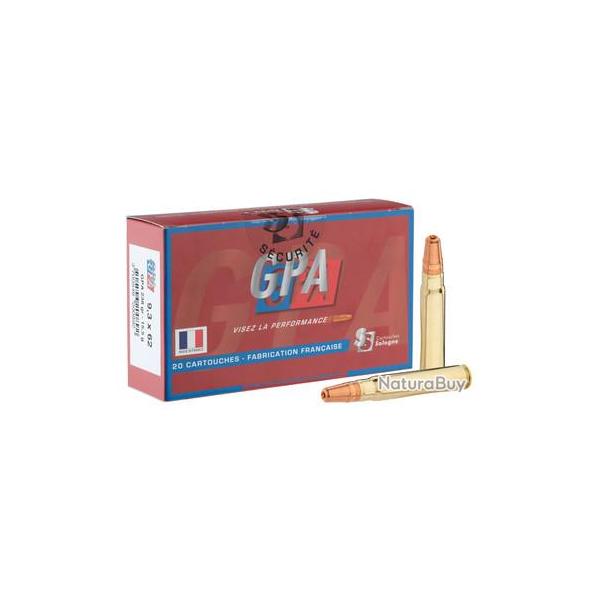Cartouches  percussion centrale Sologne 9.3 x 62  type GPA 179 grains