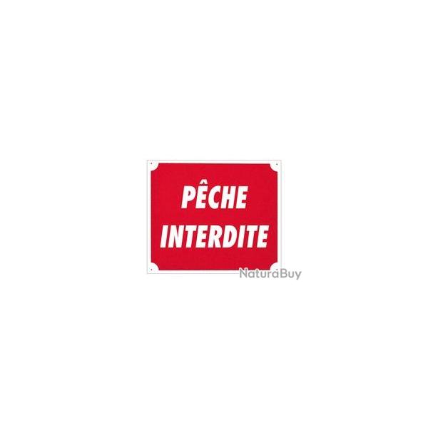 Panneau Pche Interdite. Dimensions 30 x 25 cm 