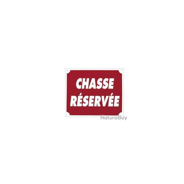 Panneau de signalisation en aluminium Chasse Rserve. Dimensions 30 x 25 cm