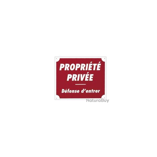Panneau de signalisation en aluminium Proprit Prive. Dimensions 30 x 25 cm 