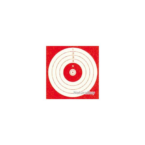 1000 cibles cartonnes rouges 14 x 14 cm