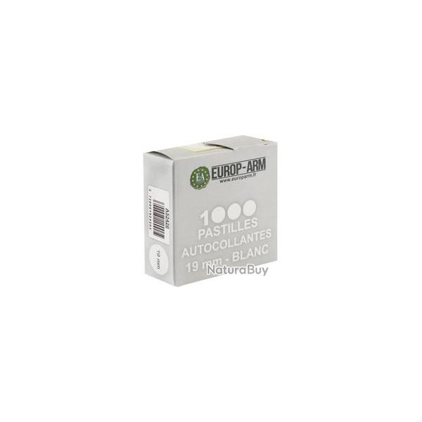 Pastilles autocollantes blanches Diam.15 mm
