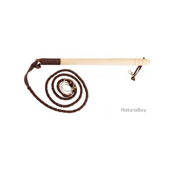 Fouet de chasse vnerie manche bois, flotte cuir - Country Sellerie