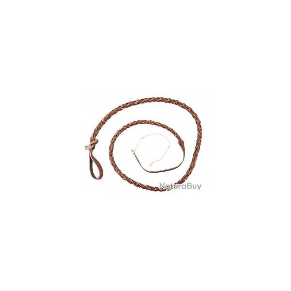 Flotte de 190 cm en cuir tress� luxe pour fouet - Country 