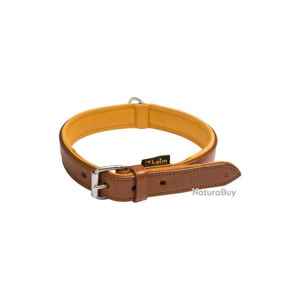 Colliers Country Sellerie pour chien cuir marron, doubl cuir 55 cm - 2.5cm de largeur