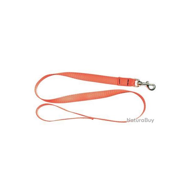 Laisse 1,20 m Country sangle orange fluo pour chien 