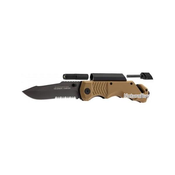 Couteau pliant tactique / survie K25 Tan