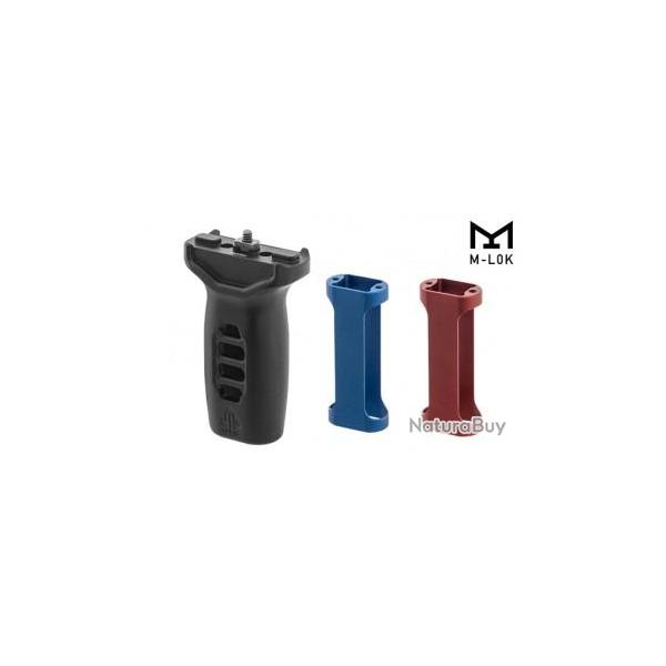 Grip Super slim M-LOK avec inserts rouge et bleu