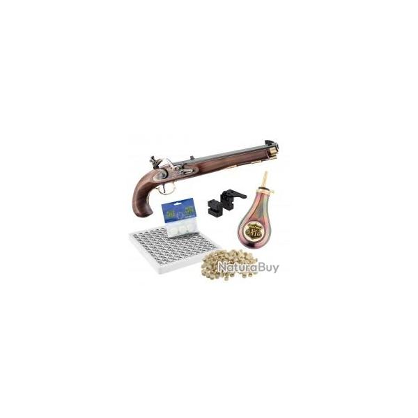 Pack Pistolet Kentucky � silex cal.45 + Accessoires