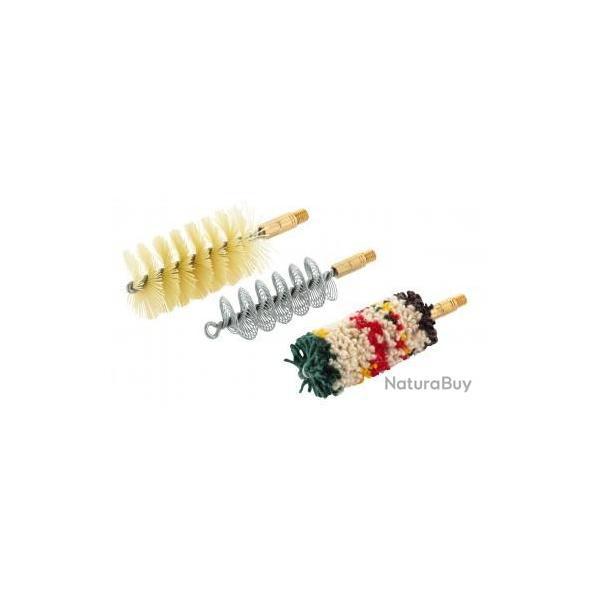 Set de trois brosses spirales pour armes  canon lisse Cal.16