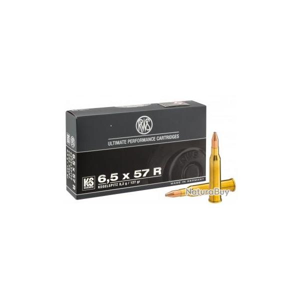 Munition grande chasse RWS CAL 6,5 x 57R RWS  KS