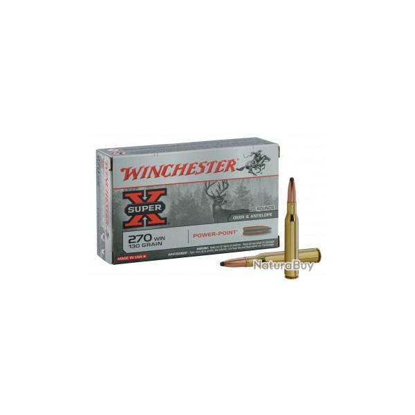Munition grande chasse Winchester Cal. 270 win Extreme Point Lead Free
