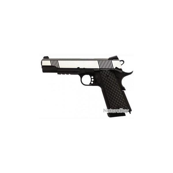 R�plique GBB 1911 MEU Rail Raven full metal gaz noir silver 1 joule