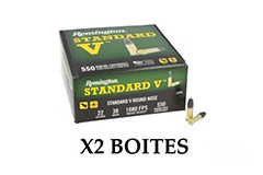 Standard V<br/>38grs<br/>x 1100 munitions