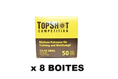 Competition FMJ<br/>11.3g - 174grs<br/>Cal. 7.5x55 Suisse<br/>x 400 munitions