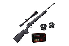 CZ 457 Synthetique + Lunette 6-24X50 + Colliers Hawke + 50 Munitions