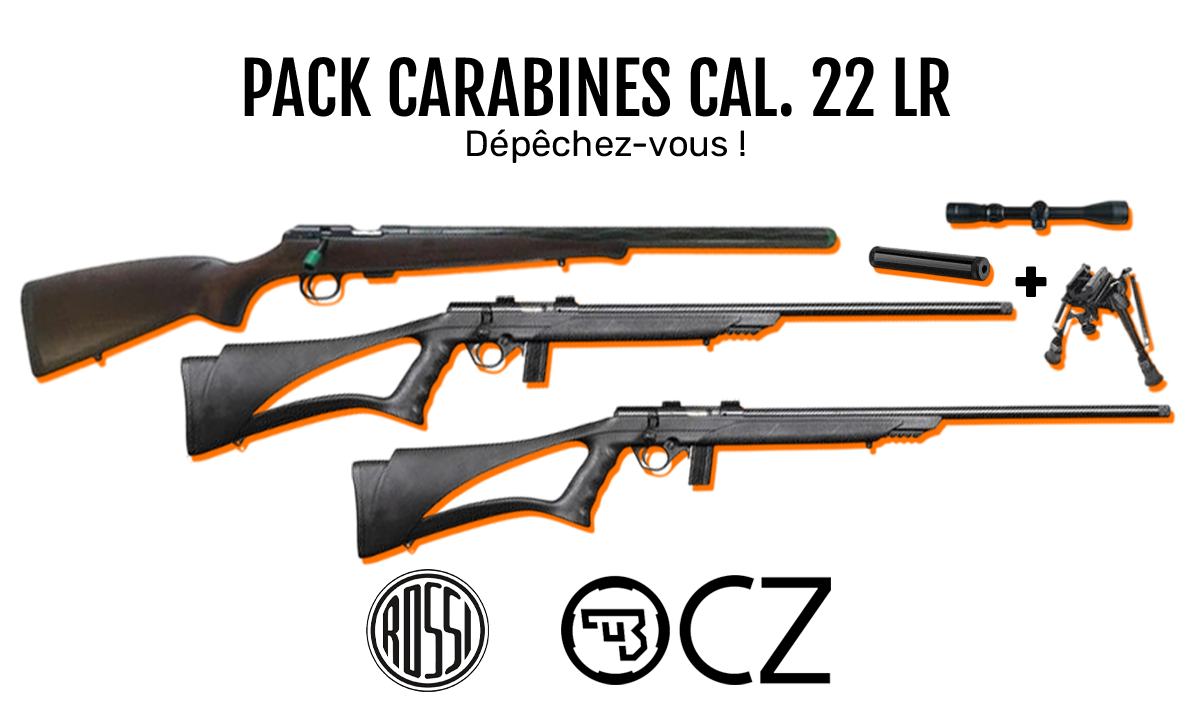 Pack carabines cal. 22 LR jusqu'� -52%