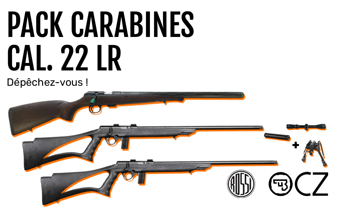 Pack carabines cal. 22 LR jusqu'� -52%