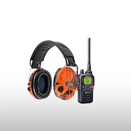 Casques antibruits et talkies-walkies