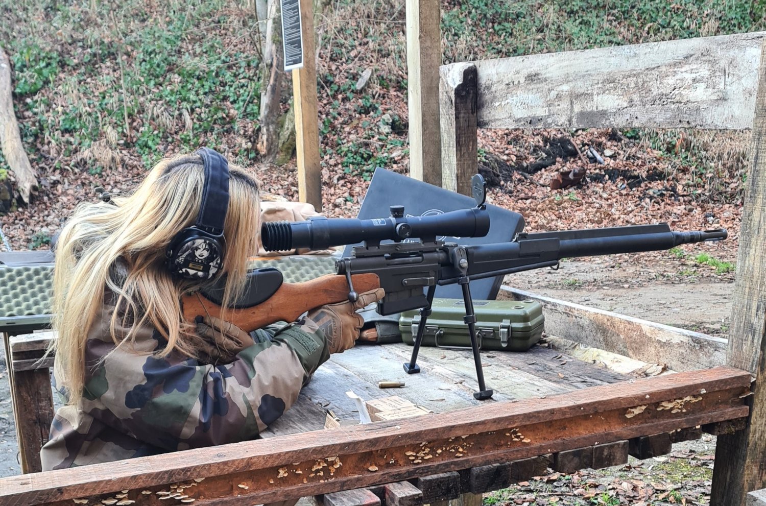 Tir en position assise avec la lunette SCROME J10 lors de mes r�glages