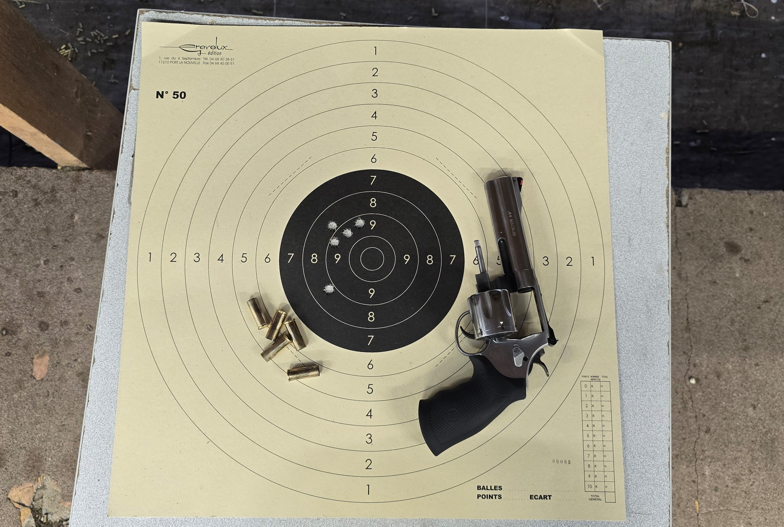 On peut avoir de bons r�sultats avec le .44 Mag 
