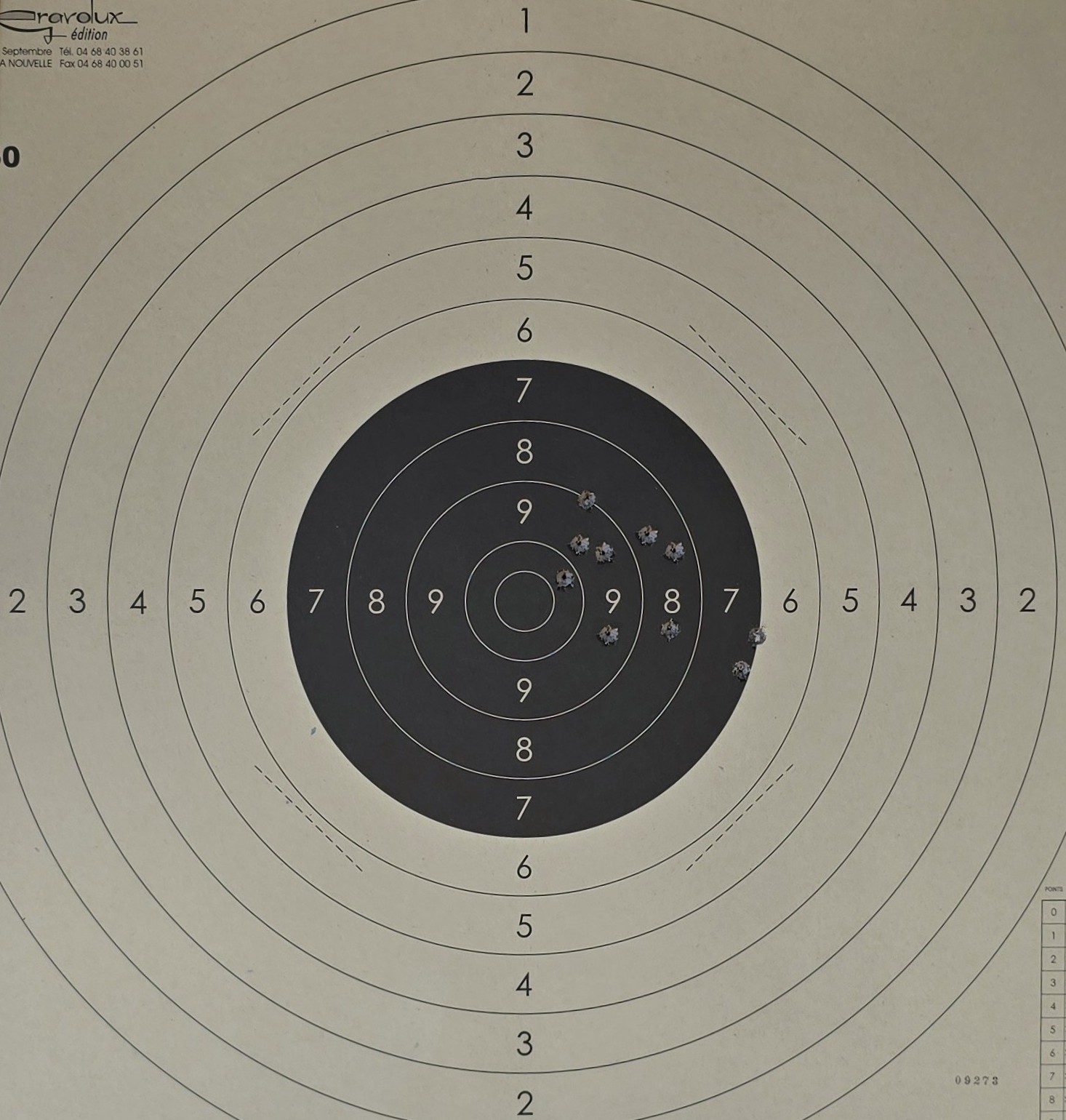 Exemple de groupement � 100m avec de la Geco FMJ 124 grains