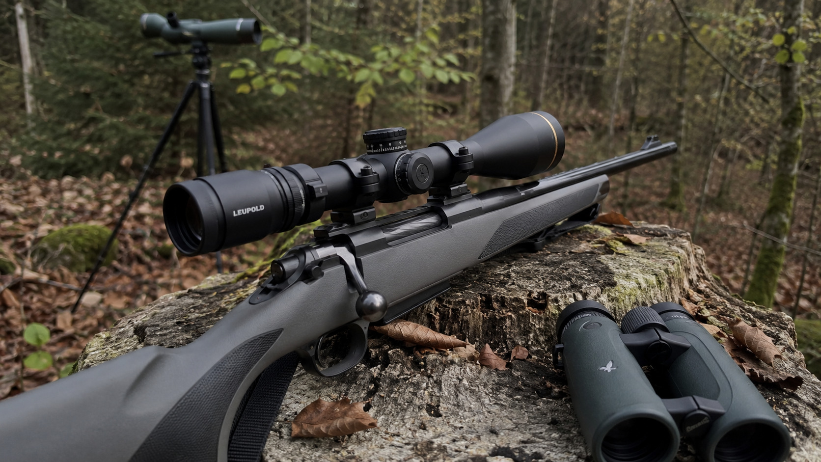Carabine � verrou et optique en configuration approche.