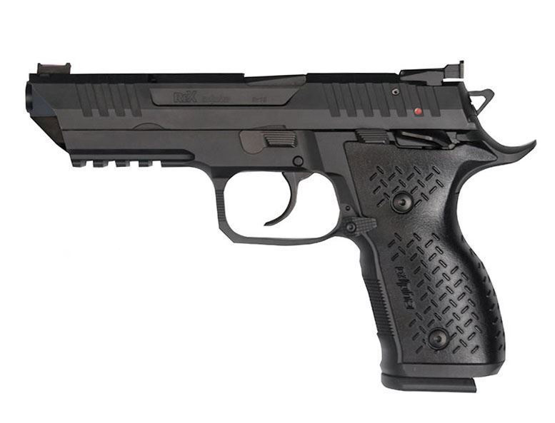 Le pistolet s'appuie sur l'Arex Alpha.