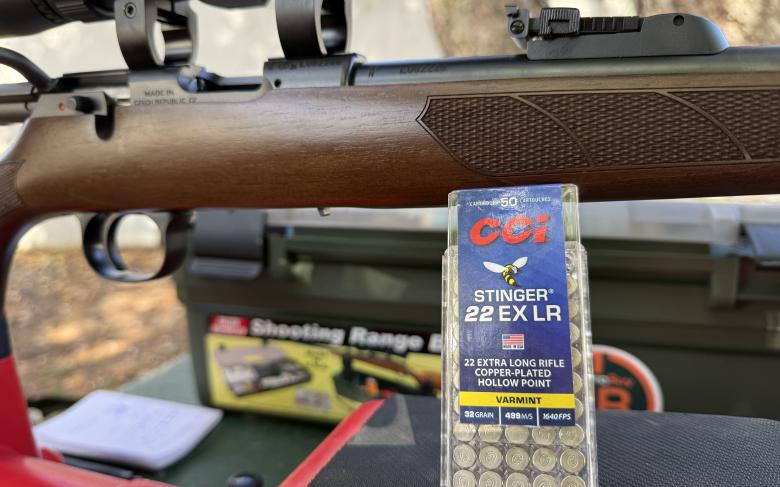 Test des munitions CCI Stinger 32 grains calibre 22 Long Rifle
