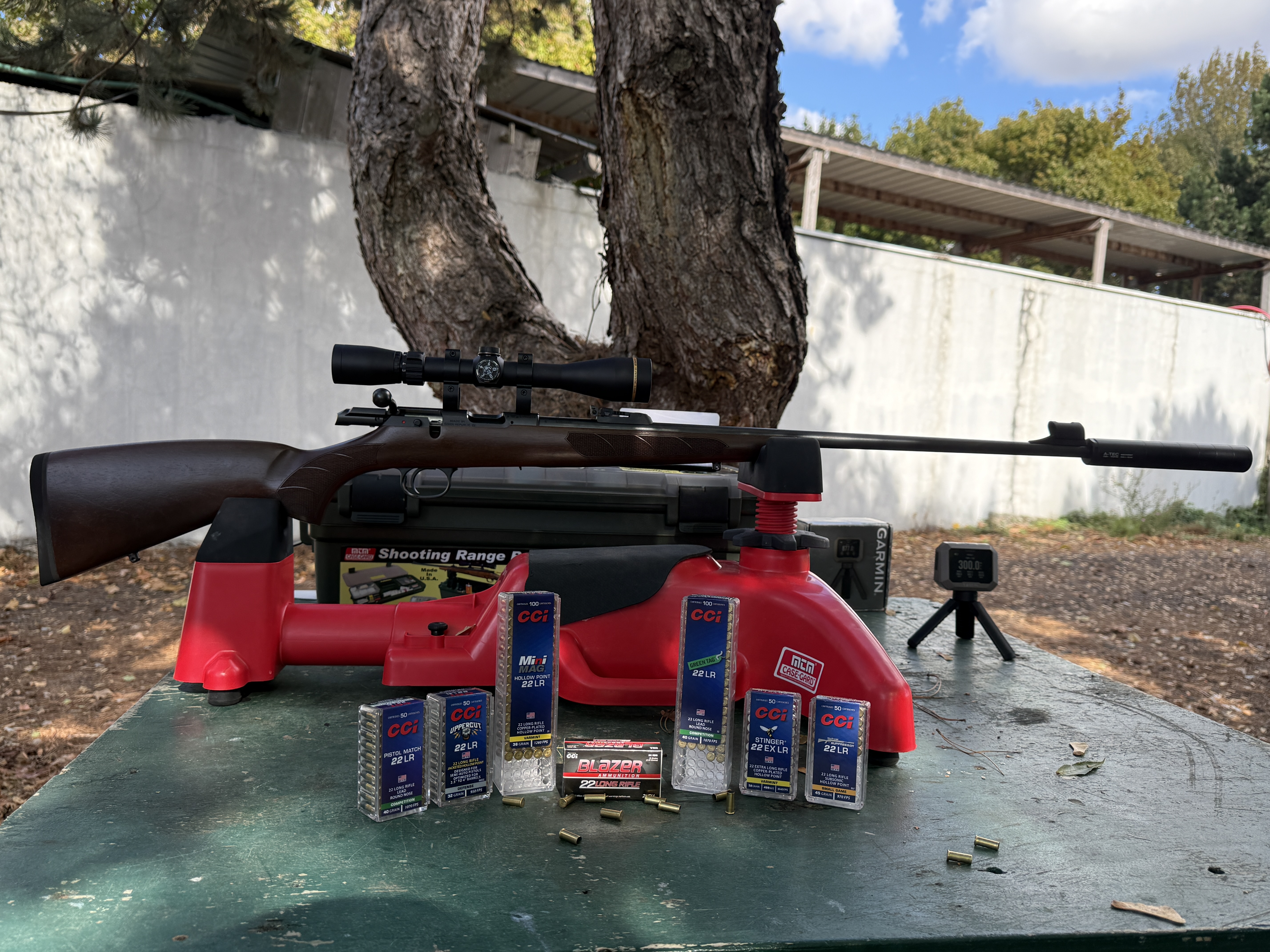 durant une batterie de tests sur munitions CCI.