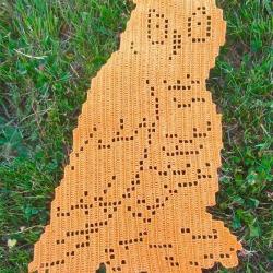 Napperon Chouette crochet fait main. Linge de table, collection chouette.