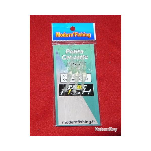 mitraillette 3 petites crevettes sur hame�on n�6