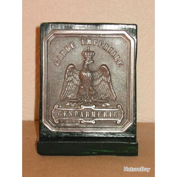 plaque de garde impriale en tain sur support