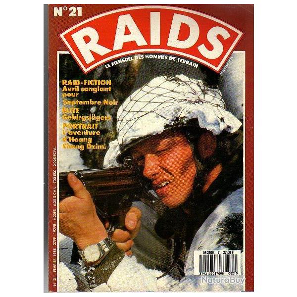raids 21 . �puis� �diteur . septembre noir, gebirs-jagers , para suisse, survie kutei para japonais