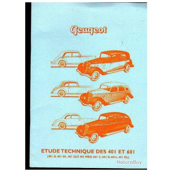 Peugeot 401 et 601. �tude technique , automobile , voiture , m�canique