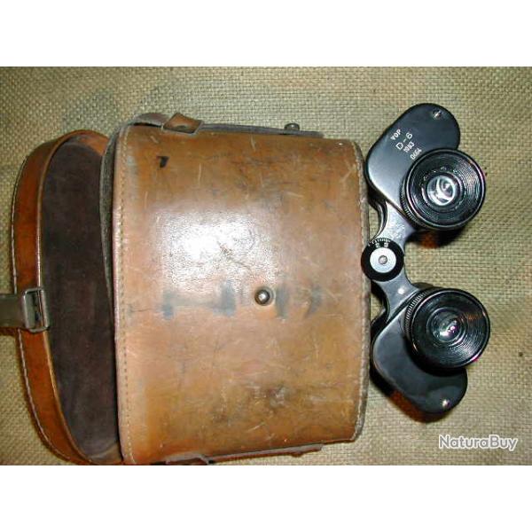 JUMELLES  ARMEE TCHEQUE 6x30 AVEC ETUI CUIR