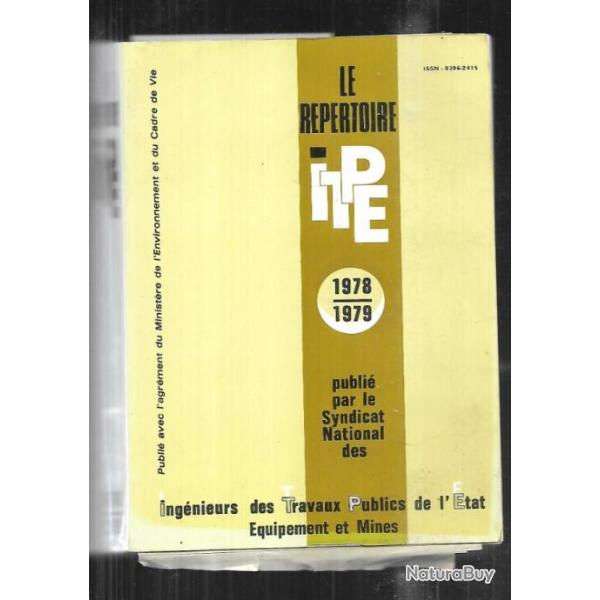 r�pertoire des ing�nieurs des travaux publics de l'�tat �quipement et mines 1978-1979