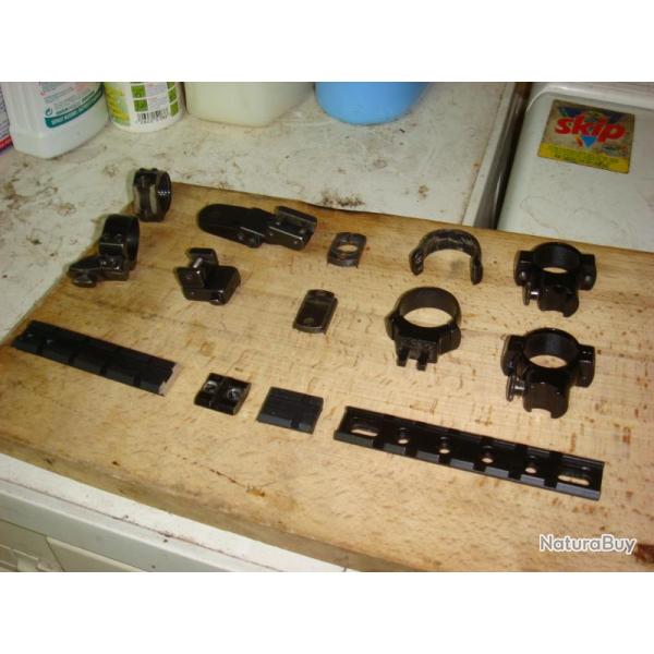 LOT MONTAGES POUR LUNETTES et POINT ROUGE, (EAW, KETTNER, WEAWER, DIVERS ARMES)