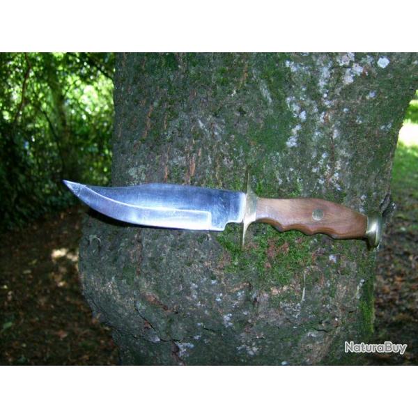 COUTEAU DE TRAVAIL BOWIE DE CHASSE MANCHE BOIS pa2945