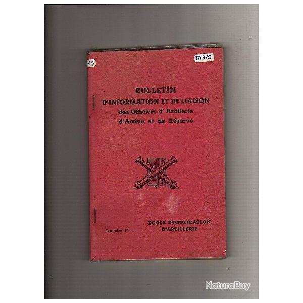officiers d'artillerie d'active et de r�serve , �cole d'application d'artillerie. Bulletin num�ro 14