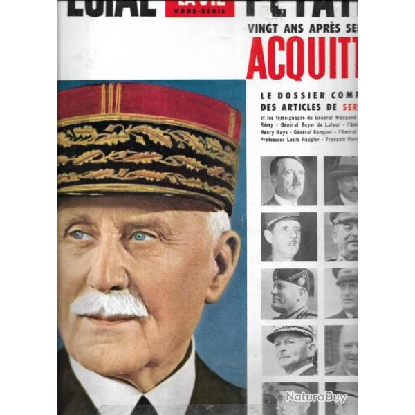 p�tain vingt ans apr�s serait acquitt� , le monde et la vie hors s�rie 1965