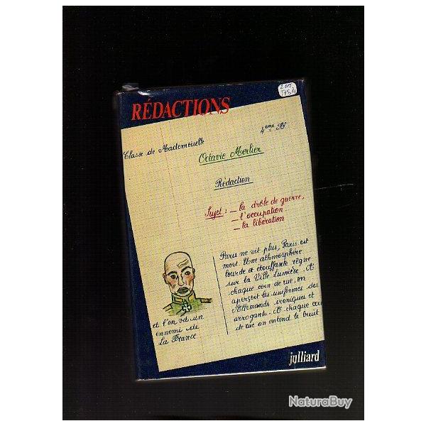 r�dactions sujets: la drole de guerre-l'occupation -la lib�ration