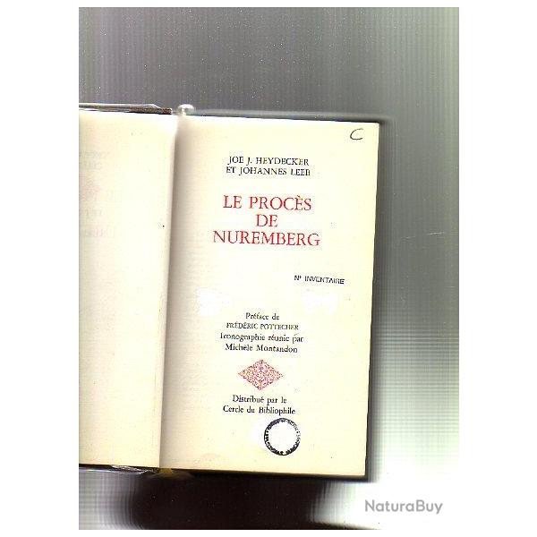 le proc�s de nuremberg de j.leeb et j.j.heydecker