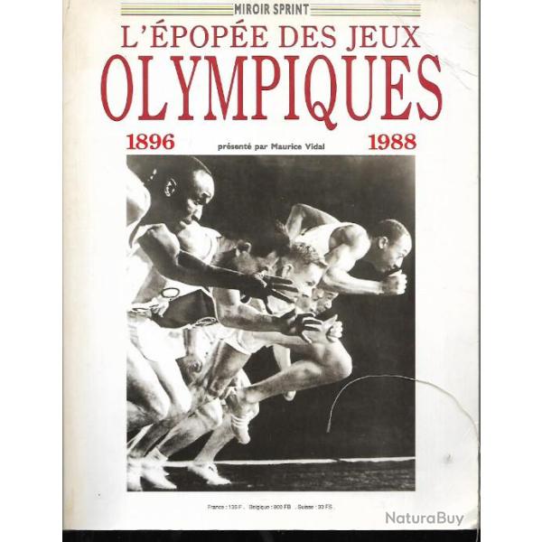 l'�pop�e des jeux olympiques 1896-1988 maurice vidal miroir sprint